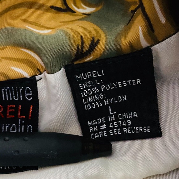 Vintage Womens L Mureli Windbreaker Jacket Zebra Green Zip Off Sleeves Vest - Picture 8 of 12